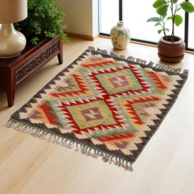 Dywan Kilim Chobi 84x65 ręcznie tkany afgański kilim