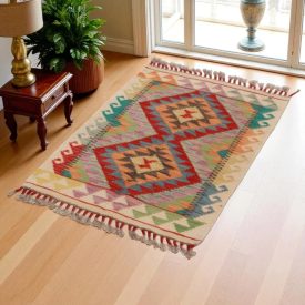 Dywan Kilim Chobi 92x59 ręcznie tkany afgański kilim