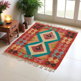   Dywan kilim Chobi 88x64 – ręcznie tkany z wełny w Afganistanie