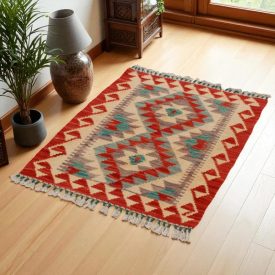 Dywan Kilim Chobi 88x67 ręcznie tkany afgański kilim