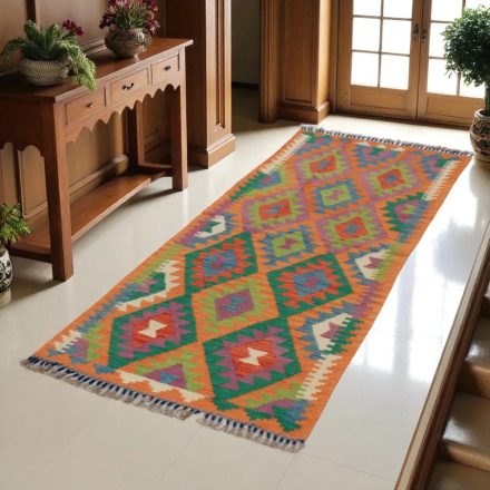 Dywan Kilim Chobi 77x198 ręcznie tkany afgański kilim