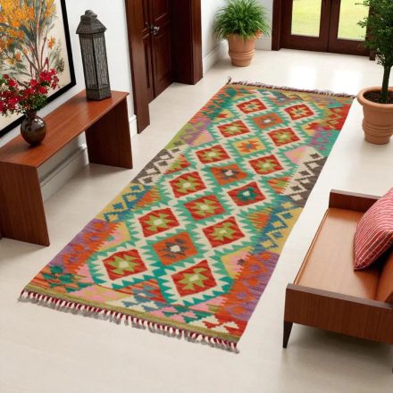 Dywan Kilim Chobi 72x203 ręcznie tkany afgański kilim