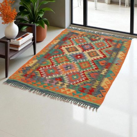 Etniczny Kilim Chobi 159x102 ręcznie tkany dywan kilim