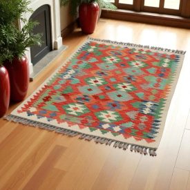  Dywan Kilim Chobi 147x100 ręcznie tkany afgański kilim z wełny