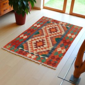   Dywan Kilim Chobi 114x77 ręcznie tkany afgański kilim z wełny