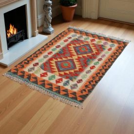   Dywan kilim Chobi 84x124 – ręcznie tkany z wełny w Afganistanie