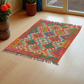 Dywan Kilim Chobi 121x82 ręcznie tkany afgański kilim