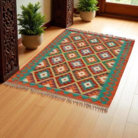   Dywan Kilim Chobi 149x103 ręcznie tkany afgański kilim z wełny