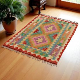 Dywan Kilim Chobi 122x83 ręcznie tkany afgański kilim