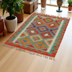 Dywan Kilim Chobi 123x79 ręcznie tkany afgański kilim