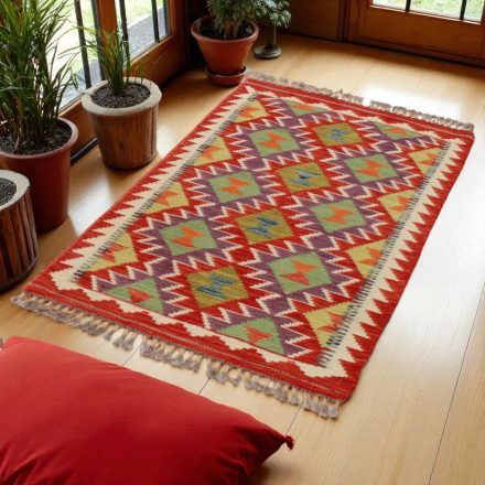 Dywan Kilim Afgański Chobi 132x76 ręcznie tkany etniczny kilim