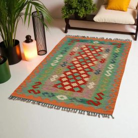 Kilim Afgański Chobi 157x101 – ręcznie tkany na płasko