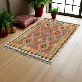   Dywan kilim Chobi 104x153 – ręcznie tkany z wełny w Afganistanie