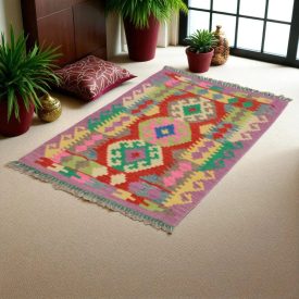 Dywan Kilim Chobi 83x124 ręcznie tkany afgański kilim