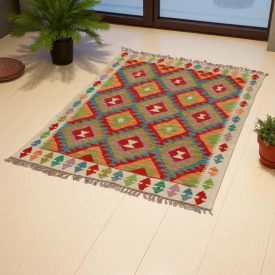 Ręcznie tkany kilim Chobi 147x98 – etniczny
