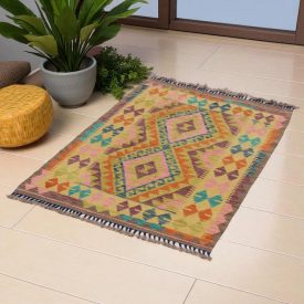 Dywan Kilim Chobi 117x87 ręcznie tkany afgański kilim