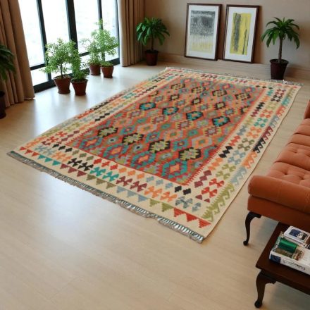 Dywan Kilim Chobi 205x288 ręcznie tkany afgański kilim