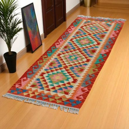 Dywan Kilim Chobi 68x199 ręcznie tkany afgański kilim z wełny