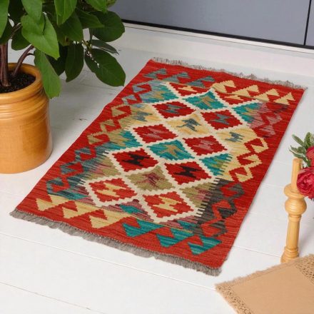 Dywan Kilim Chobi 90x59 ręcznie tkany afgański kilim z wełny