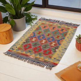 Dywan Kilim Chobi 94x64 ręcznie tkany afgański kilim