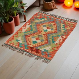 Dywan Kilim Chobi 80x62 ręcznie tkany afgański kilim