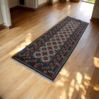 Orientalny chodnik Aqcha Bukhara 80x285 ręcznie wiązany dywan afgański
