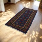 Orientalny chodnik Aqcha Bukhara 81x190 ręcznie wiązany dywan afgański