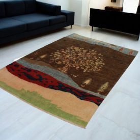 Dywan orientalny Afshar naqsha 205x293 ręcznie wiązany dywan afgański