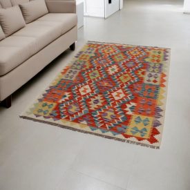   Dywan Kilim etniczny Chobi 125x180 ręcznie tkany dywan Kelim