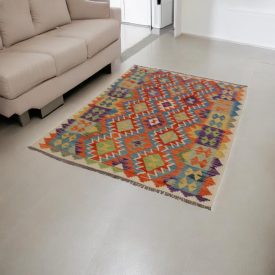   Dywan Kilim wełniany Chobi 131x174 ręcznie tkany Kilim afgański