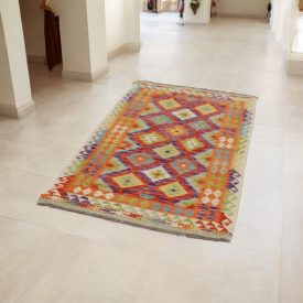 Kilim afgański Chobi 100x197 ręcznie tkany kilim etniczny