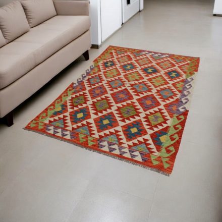 Kilim afgański Chobi 124x190 dywan Kilim ręcznie tkany
