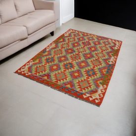 Dywan kilim Maimana 125x183 – ręcznie tkany z Afganistanu