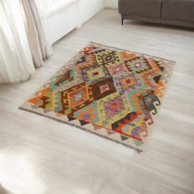 Kilim afgański Chobi 110x146 ręcznie tkany kilim etniczny