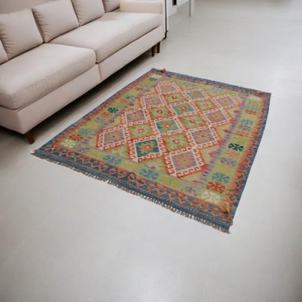 Dywan Kilim wełniany Chobi 153x207 ręcznie tkany Kilim afgański