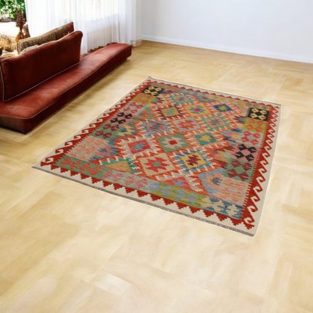 Kilim ręcznie tkany Chobi 148x192 dywan Kilim wełniany afgański
