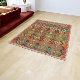 Chobi dywan Kilim 150x197 ręcznie tkany kelim wełniany