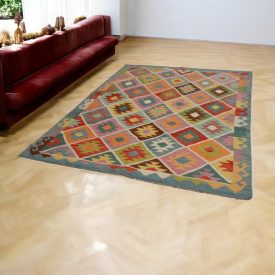   Kilim wełniany Chobi 182x250 – ręcznie tkany z Afganistanu