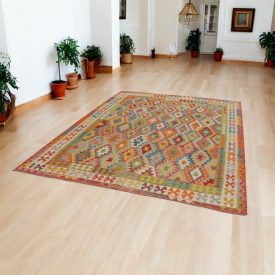   Kilim ręcznie tkany Chobi 215x293 dywan Kilim wełniany afgański