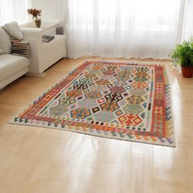   Etniczny dywan kilim Chobi 200x300 – ręcznie tkany z Afganistanu