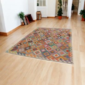 Kilim afgański Chobi 201x304 dywan Kilim ręcznie tkany