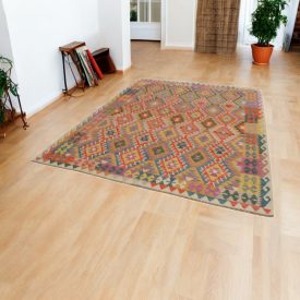   Kilim ręcznie tkany Chobi 202x286 dywan Kilim wełniany afgański