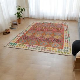 Kilim Afgański Chobi 207x292 – ręcznie tkany z wełny