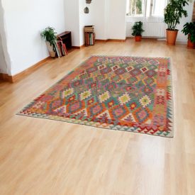 Chobi dywan Kilim 210x294 ręcznie tkany kelim wełniany
