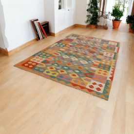 Dywan kilim Maimana 201x298 – ręcznie tkany z Afganistanu