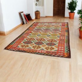 Chobi dywan Kilim 197x303 ręcznie tkany kelim wełniany