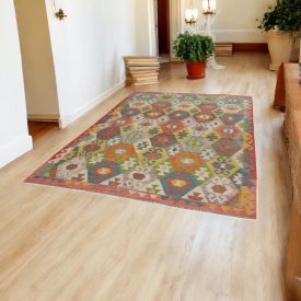 Dywan kilim Maimana 296x200 – ręcznie tkany z Afganistanu