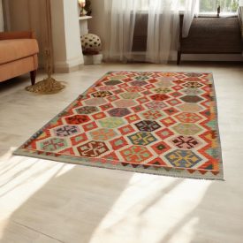 Dywan kilim Maimana 205x307 – ręcznie tkany z Afganistanu