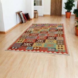 Dywan kilim Maimana 196x297 – ręcznie tkany z Afganistanu