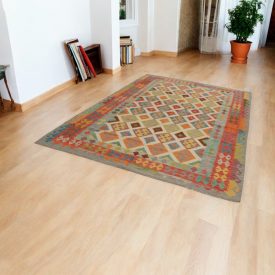 Dywan kilim Maimana 202x297 – ręcznie tkany z Afganistanu